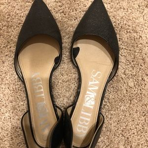 Sam and Libby Black Pointed Toe Flats